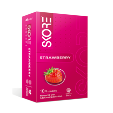 A2ZBDShop Skore Strawberry Flavored Condom  (10pcs)