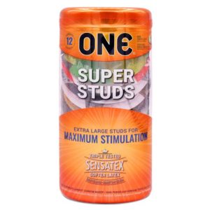 A2ZBDShop One Super Studs Condom (12 Pieces)