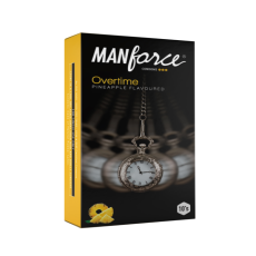 A2ZBDShop Manforce Overtime Pineapple Flavoured Condom – Extra Dotted Latex 10pcs
