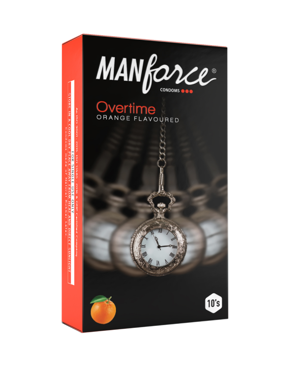 A2ZBDShop Manforce Overtime Orange Flavoured Condom 10pcs
