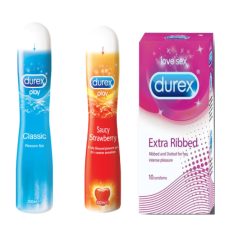 A2ZBDShop Buy 2 Lubricant Gel. Get 1 Durex Condom (Combo Pack)